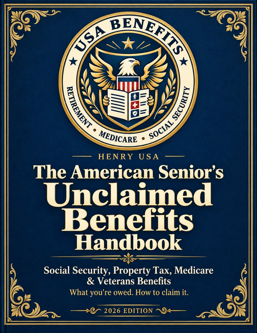 Cover: The American Senior's Unclaimed Benefits Handbook, 2026 Edition, by Henry USA